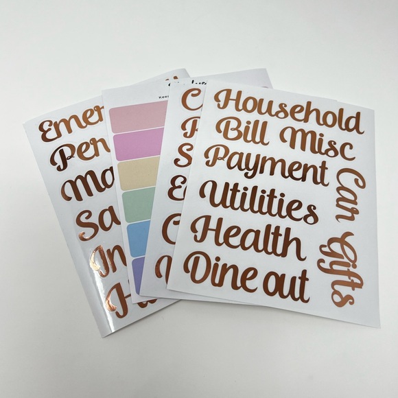 Cash Envelope Stickers Budget Book Labels Daily Planner Binder Monthly Financial - Picture 13 of 13